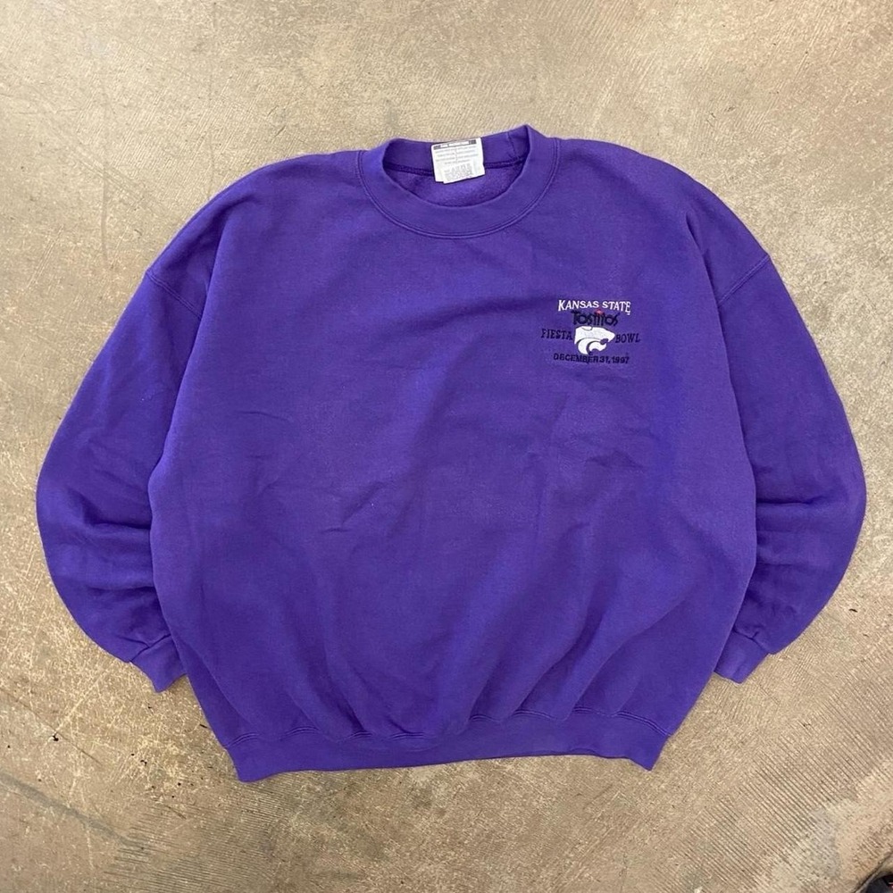 Vintage Kansas State University Wildcats 1997 Fiesta Bowl Purple Sweatshirt XXL